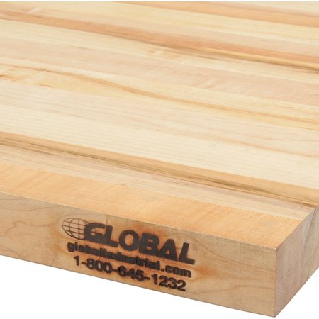 GLOBAL INDUSTRIAL Maple Square Edge Bench Top, 72 x 24 432252